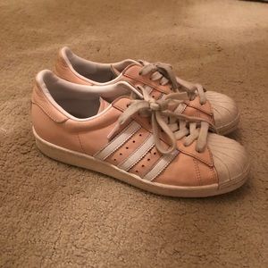 Custom Pink Adidas Superstars